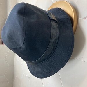 Hermes canvas/leather fedora/ bucket hat